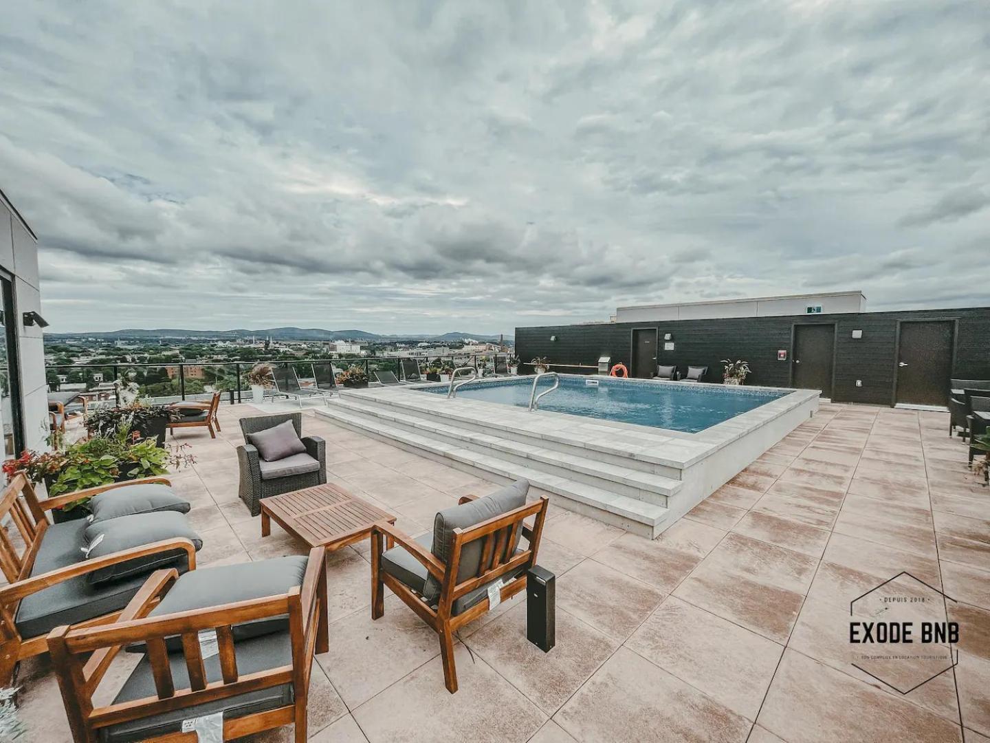 Quebec, Rustique Chic En Ville, Piscine Sur Le Toit Pour 2 A 6 Invites Ngoại thất bức ảnh